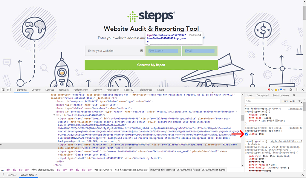 Stepps invoerveld 2
