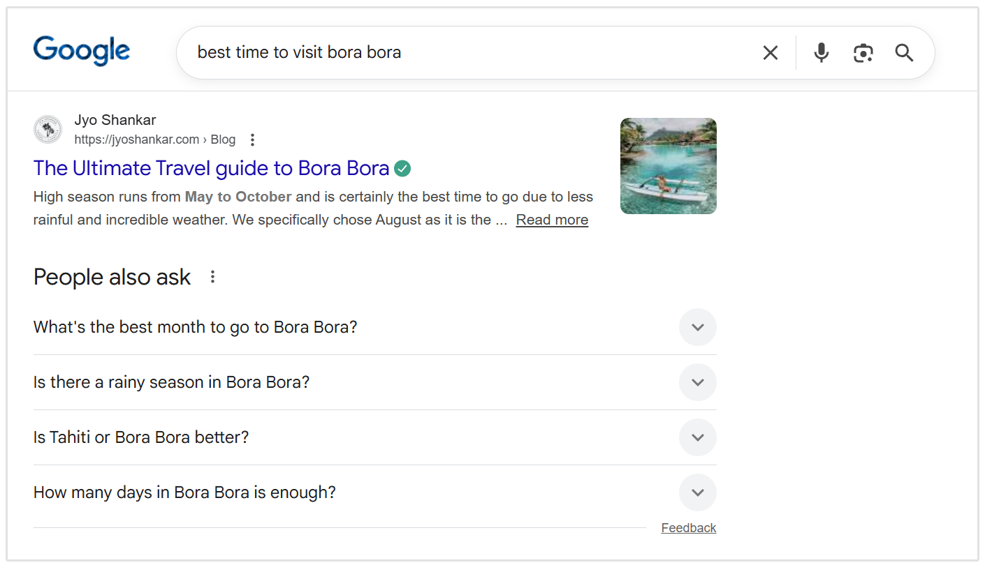meilleur moment pour visiter Bora Bora recherche